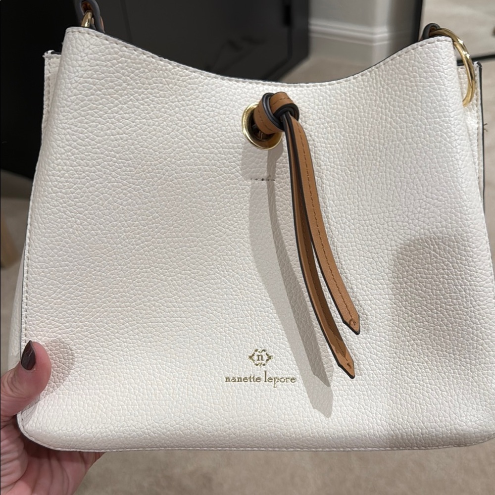 Nanette Lepore White Leather Shoulder Bag